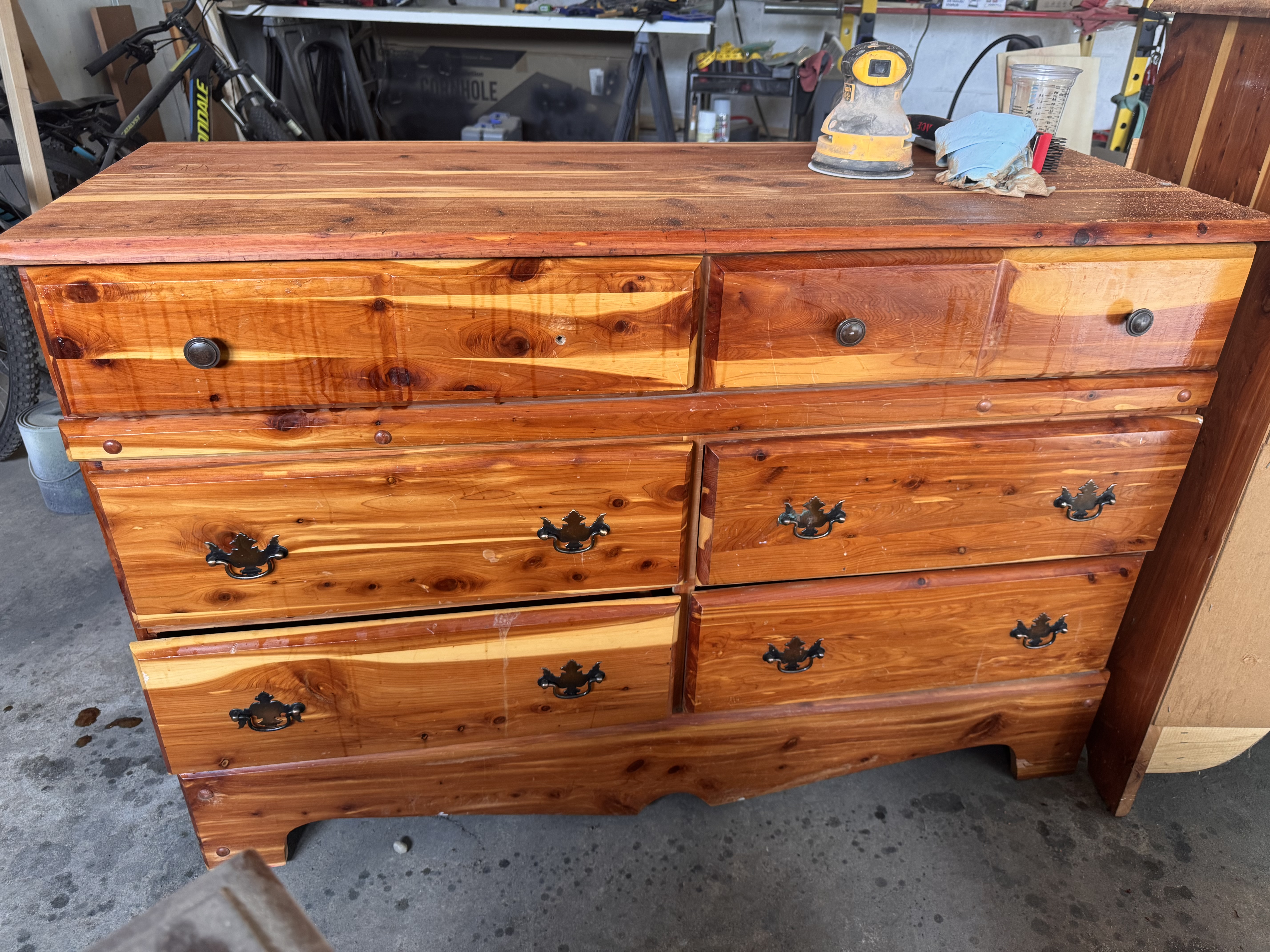 Cedar Dresser — before restoration